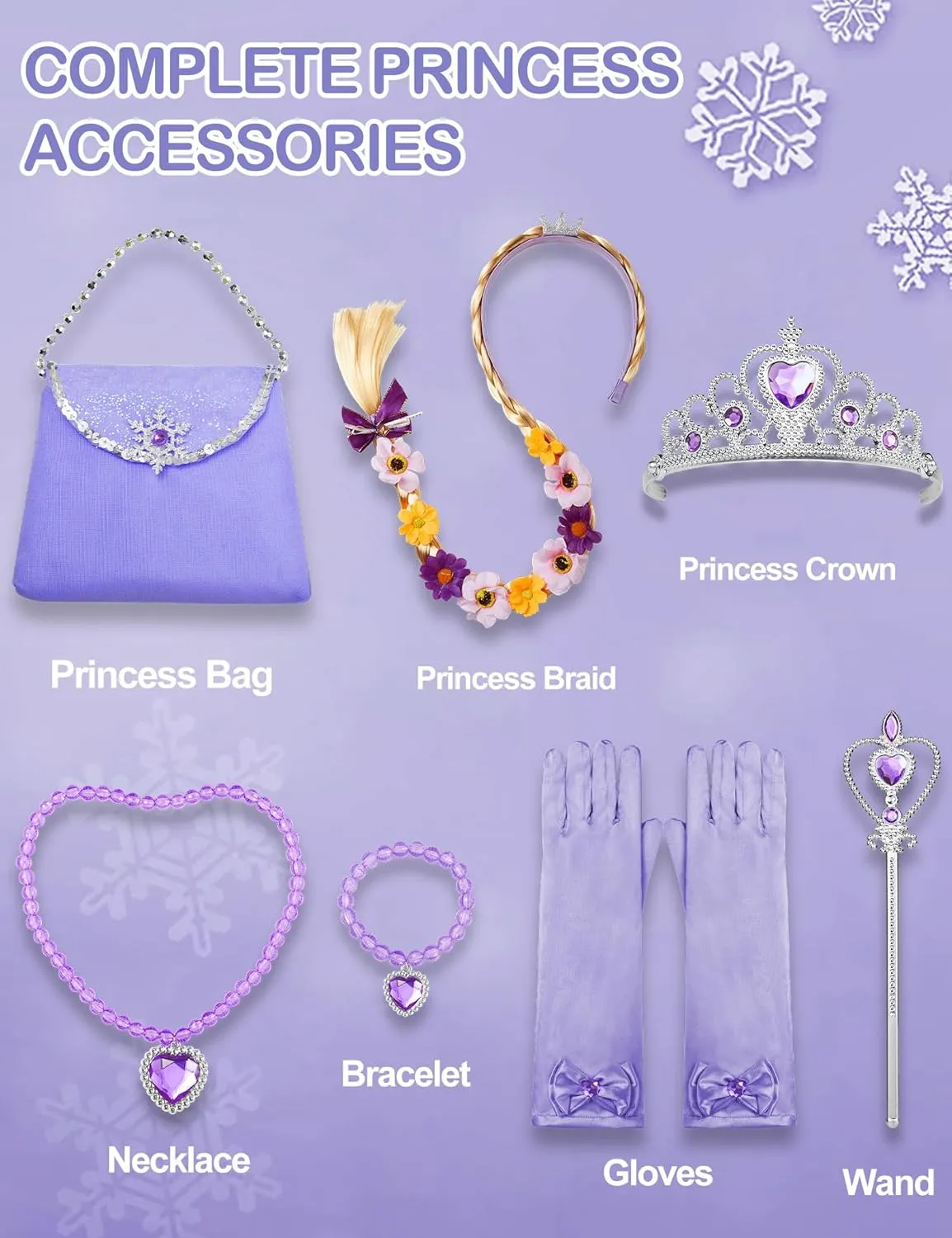 Princess Dresses for Girls,Light Up Princess Costume for Christmas, Halloween, birthday gifts for Age 3-8 Year Old
