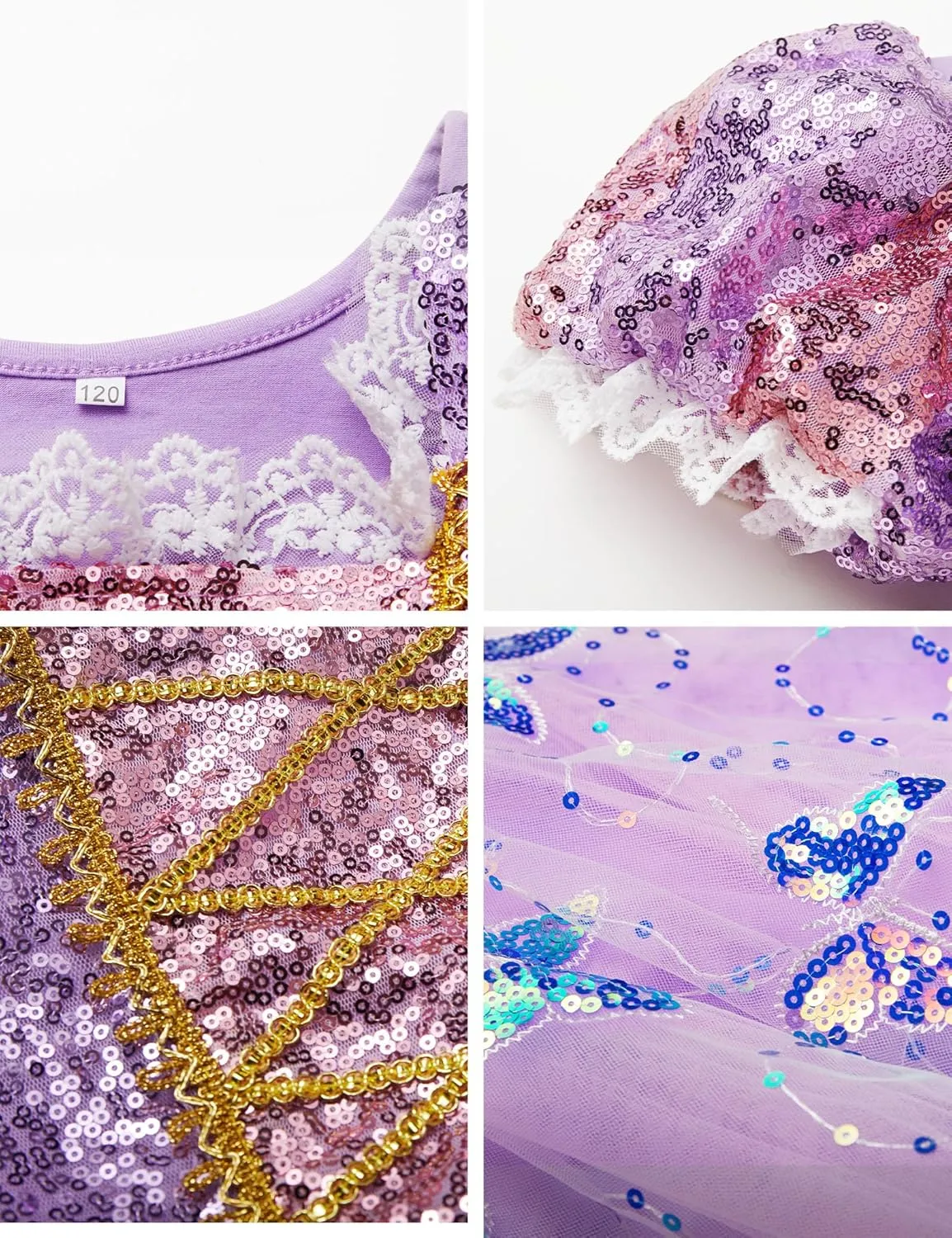 Princess Dresses for Girls,Light Up Princess Costume for Christmas, Halloween, birthday gifts for Age 3-8 Year Old