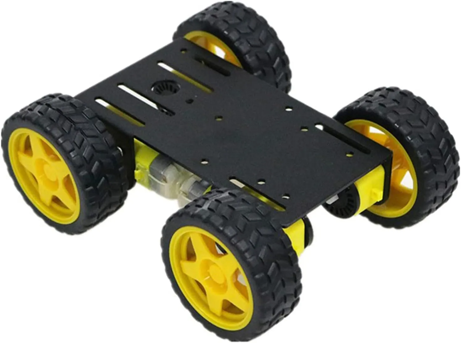 Professional 4WD Robot Smart Car Chassis Kit C101 with Speed Encoder TT Motor, Metal Wheeled Robotic Model Sciences Experiment Platform for Arduino/Raspberry Pie/Microbit STEAM Competition
