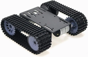 Professional DIY Tracked Robot Chassis Smart Tank Car Platform Kit with 2pcs High Torque DC Motors, Caterpillar Robotic Crawler Sciences Eduactional Model for Arduino Raspberry Pi STEAM