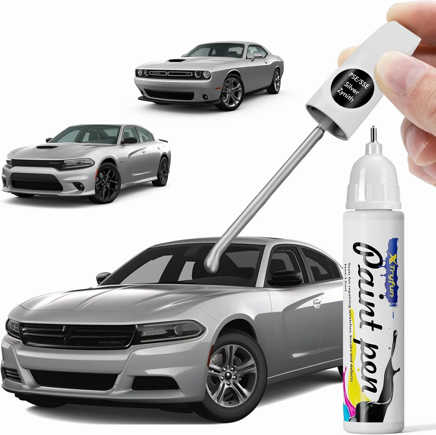 PSE/SSE Triple Nickel Touch Up Paint Compatible with Dodge, DIY Car Paint Scratch Repair, Automotive Paints, Quick & Easy Fix Scratch Repair for Challenger/Charger