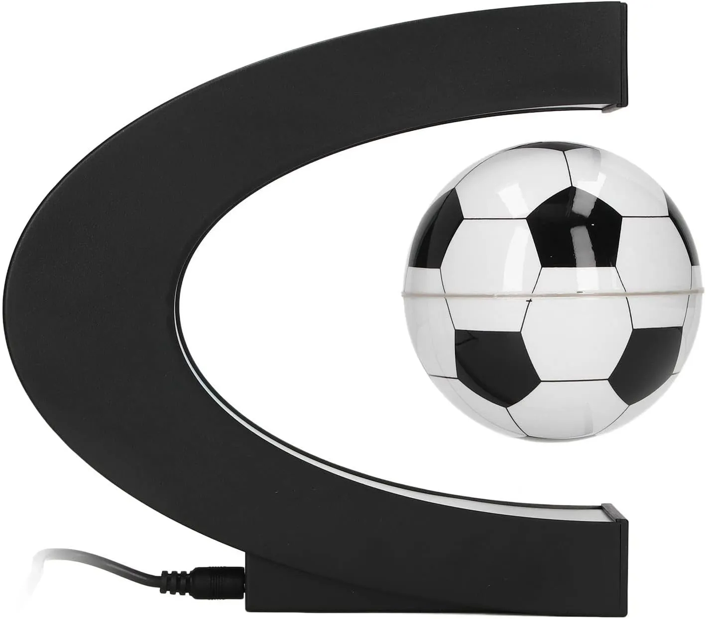 Pssopp Magnetic Levitation Ball, Magnetic Levitation Floating Soccer with C Shape Base and LED Lights Gifts for Men Father Husband Boyfriend(#1)