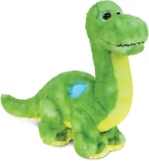 Puzzled DolliBu Plush Dinosaur Stuffed Animal - Soft Plush Huggable Green Dinosaur, Adorable Dinosaur Plush Toy, Cute Prehistoric Cuddle Gifts for Kids & Adults - 10 Inch