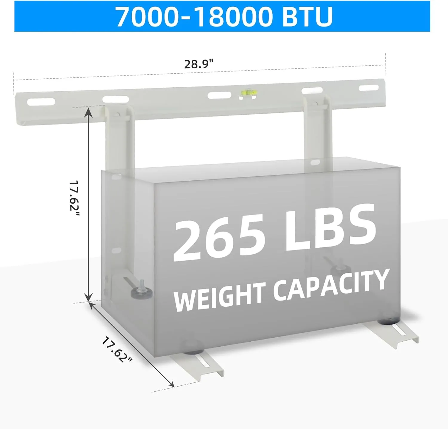 Qualward Mini Split Wall Mounting Bracket for Universal Ductless Air Conditioners, Heavy Duty Support Bracket for AC, Heat Pumps Compressors 9000-36000 BTU