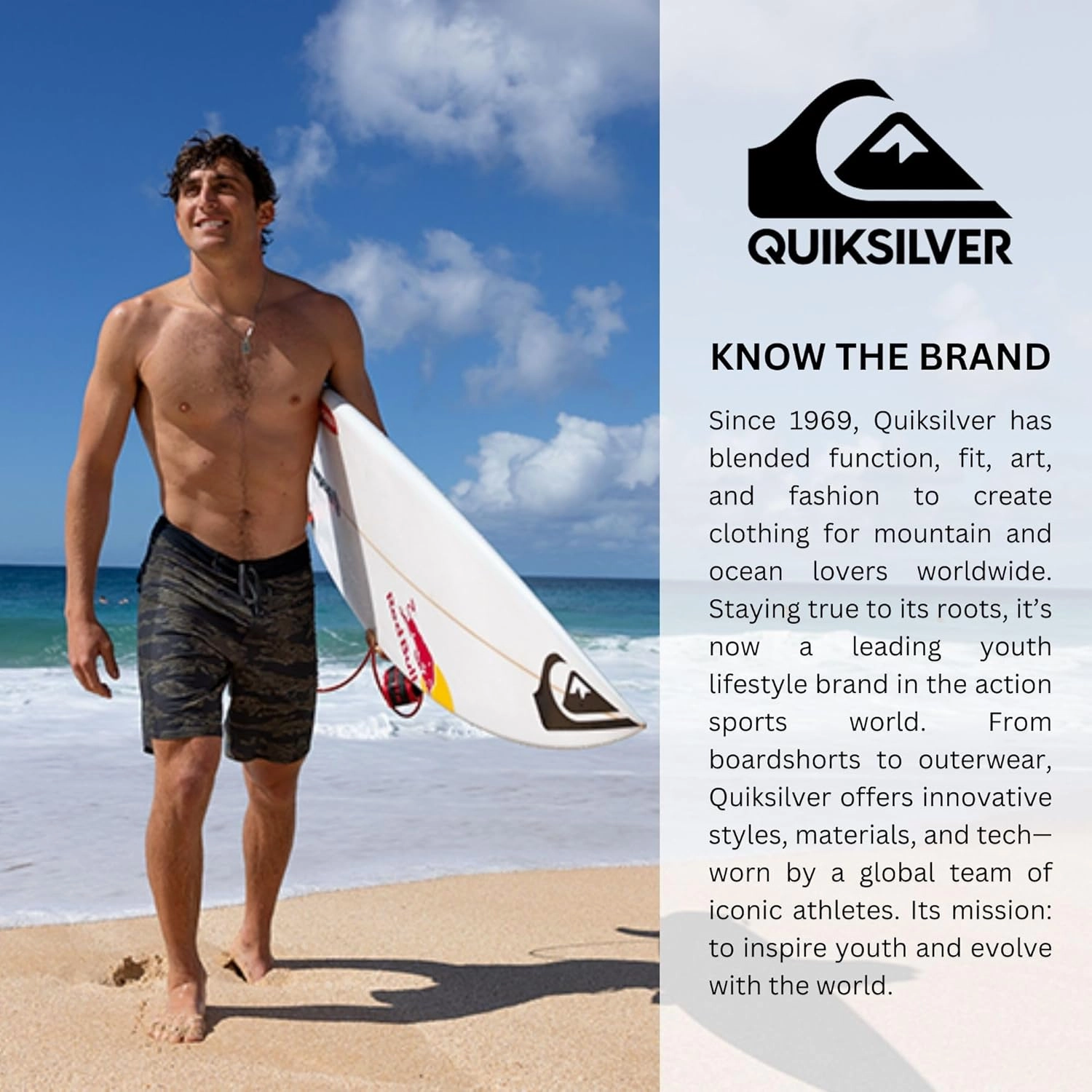 Quiksilver Swim Trunks for Men Big and Tall, Quick Dry Swim Board Shorts 10"
