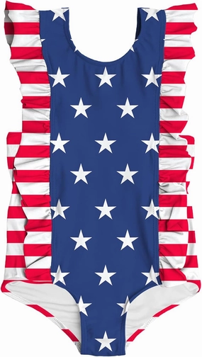 RAISEVERN Baby Girls Swimsuit Ruffles Bathing Suits Cute Beach Sport Swimming Backless Summer One Piece Swimwear 2-7 Years