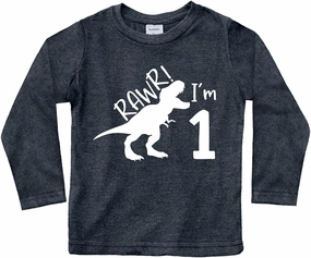 rawr im 1 Dinosaur First Birthday boy Outfit 1st Roar one Year Old Dino Shirt rex