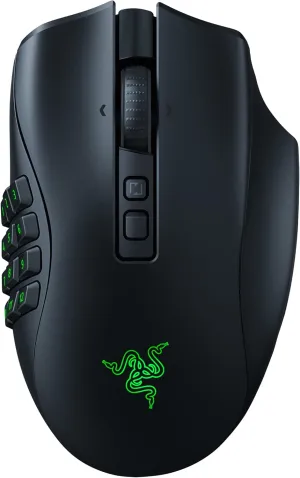 Razer Naga V2 Pro Wireless Gaming Mouse: Interchangeable Side Plate w/ 2, 6, 12 Button Configurations - Focus  20K DPI Optical Sensor - Fastest Gaming Mouse Switch - Chroma RGB Lighting (Renewed)