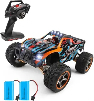 RC Cars for Adults, 45KM/H High Speed Remote Control Car, 4WD 1:10 Scale All Terrain Off Road Monster Truck with 550 Motor, 2 Battery RTR