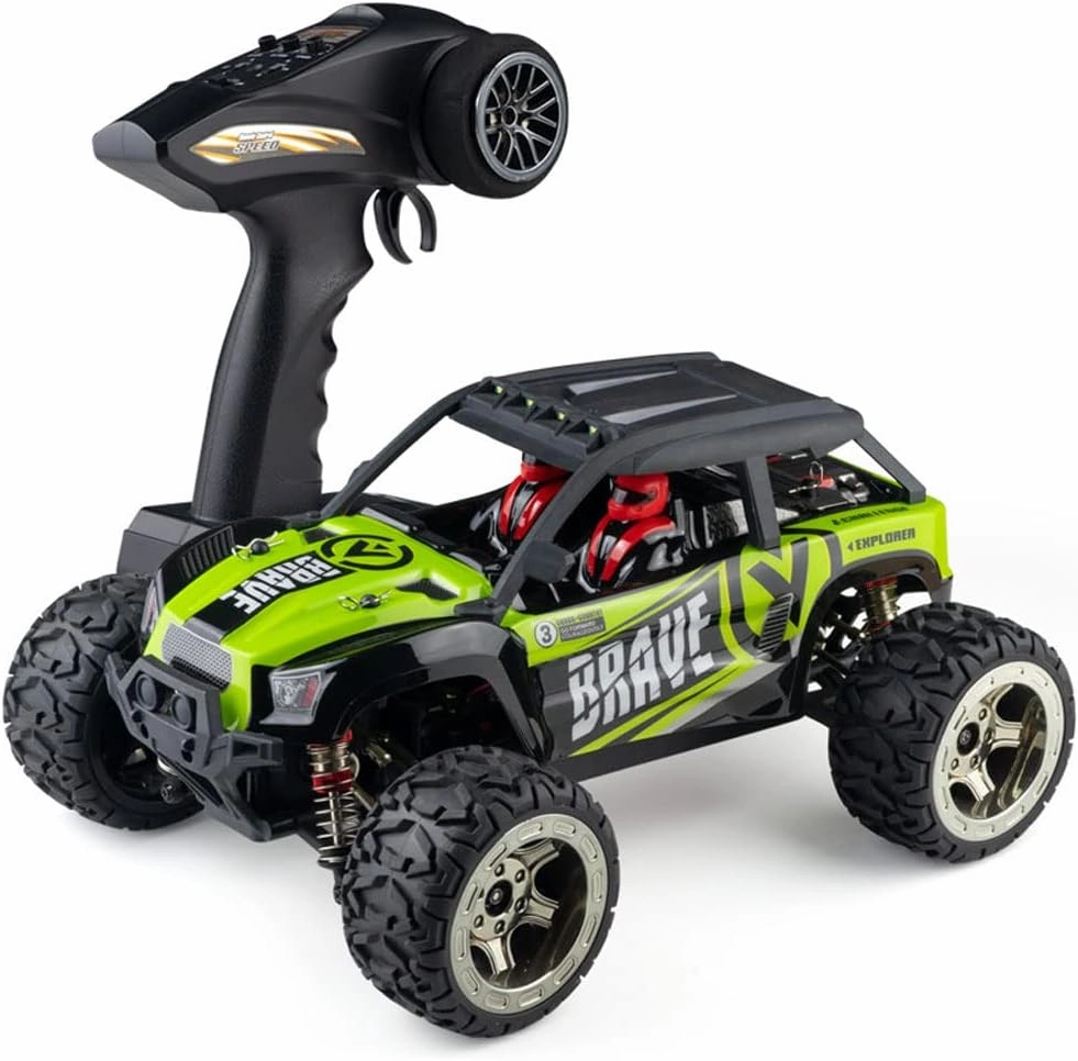 RC Car, 1/14 Scale 2.4GHz Remote Control Car, 4WD 50km/h High Speed Racing Car, Off-Road Buggy Drift Car RTR with Aluminum Alloy Chassis, Zinc Alloy Gear