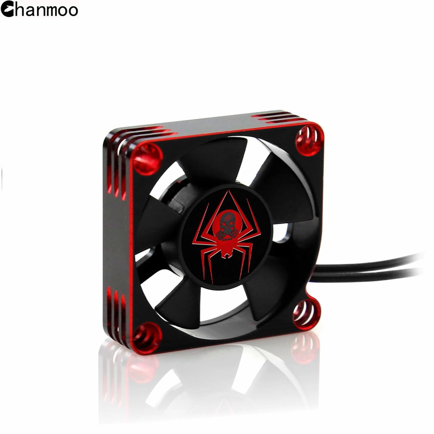RC Car Metal Motor Cooling Fan 25mm 30mm 35mm 40mm 50mm RC Heatsink 28000RPM ESC Cooling Fans Red-Black Fit for 1/8 1/10 1/12 Scale RC Car 540 550 Brushless OR Brushed Motors (25mm)