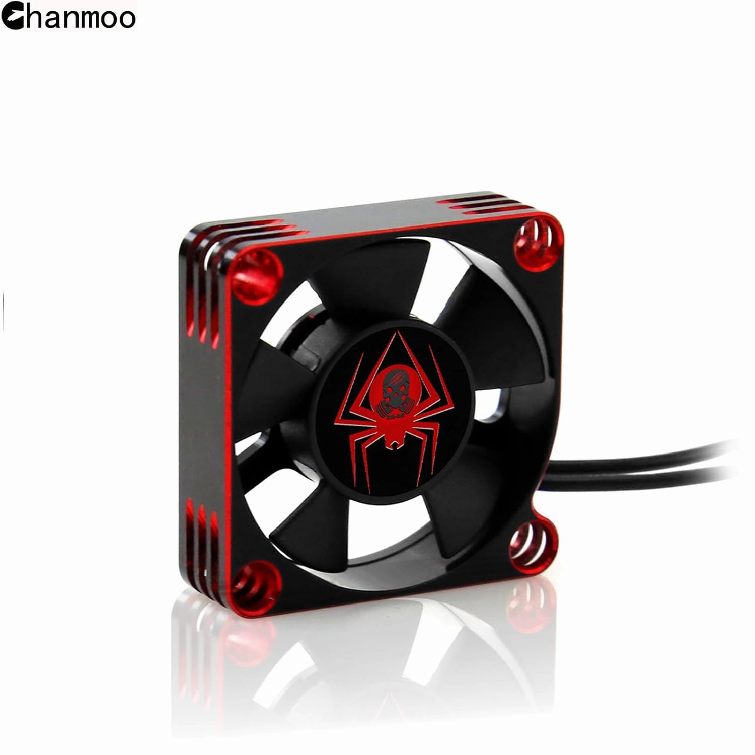 RC Car Metal Motor Cooling Fan 25mm 30mm 35mm 40mm 50mm RC Heatsink 28000RPM ESC Cooling Fans Red-Black Fit for 1/8 1/10 1/12 Scale RC Car 540 550 Brushless OR Brushed Motors (40mm)