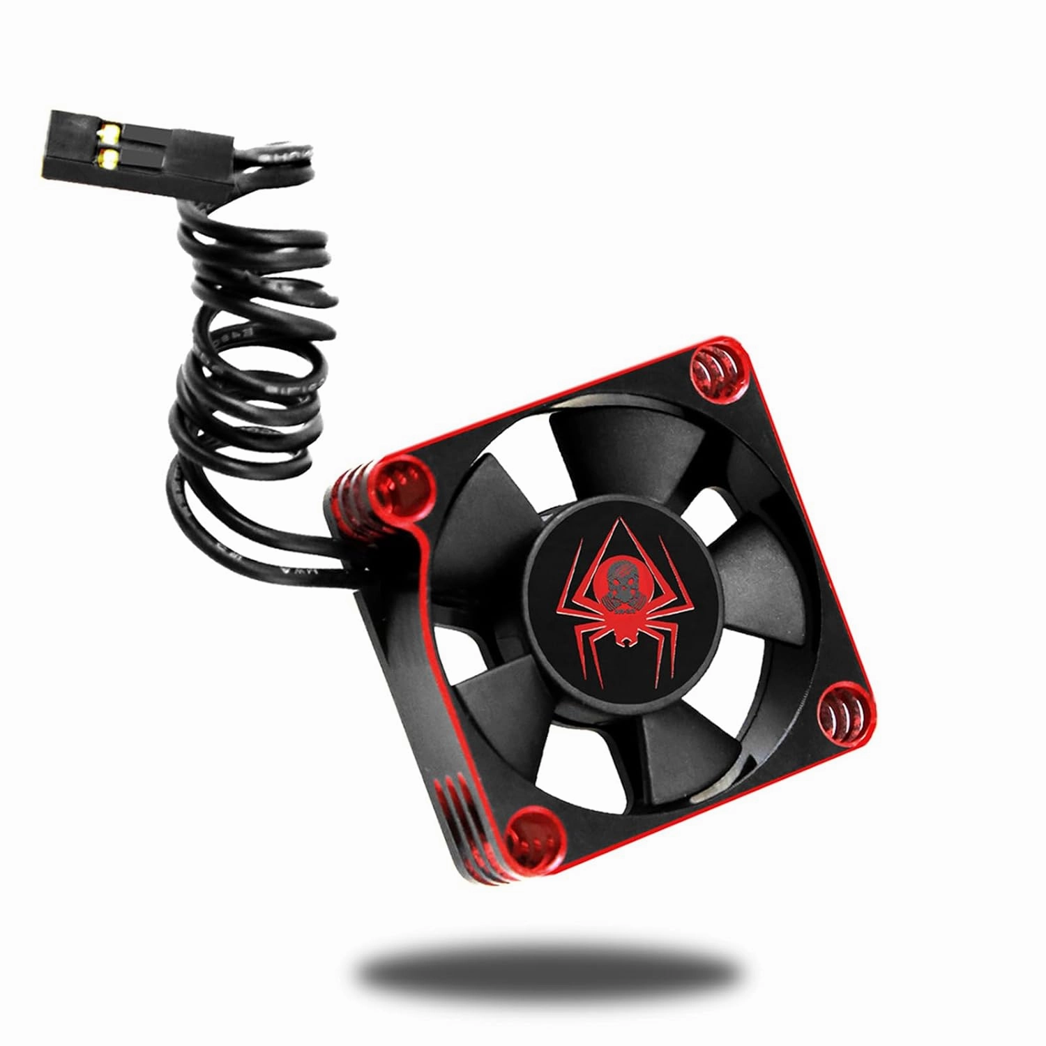 RC Car Metal Motor Cooling Fan 25mm 30mm 35mm 40mm 50mm RC Heatsink 28000RPM ESC Cooling Fans Red-Black Fit for 1/8 1/10 1/12 Scale RC Car 540 550 Brushless OR Brushed Motors (40mm)