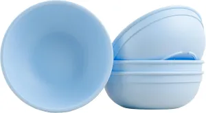 Re-Play 20 Oz. Toddler Bowls for Snack and Everyday Dining - Dishwasher and Microwave Safe - Made in USA - Set of 4-4.75" x 4.75" x 2" - Ice Blue