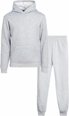 Real Love Girls' Jogger Set - 2 Piece Basic Fleece Pullover Hoodie and Sweatpants (7-16)