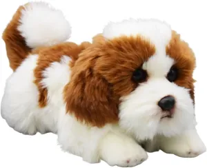 Realistic Pekingese Dog Stuffed Animal Plush Toy, Lifelike Animal Plushies, Simulation Animals Doll