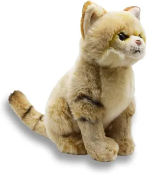 Realistic Sand Cat Stuffed Animal Plush Toy, Lifelike Cat Plushies, Simulation Animals Doll