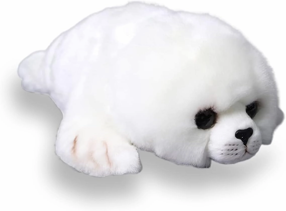 Realistic Harp Seal Stuffed Animal Plush Toy, Lifelike Animal Plushies, Simulation Animals Doll