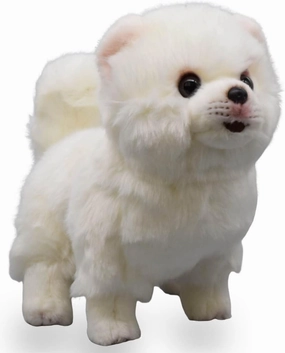 Realistic Pomeranian Dog Stuffed Animal Plush Toy, Lifelike Animal Plushies, Simulation Animals Doll