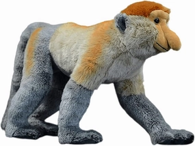 Realistic Proboscis Monkey Stuffed Animal Plush Toy, Lifelike Proboscis Monkey Animal Plushies, Simulation Animals Doll