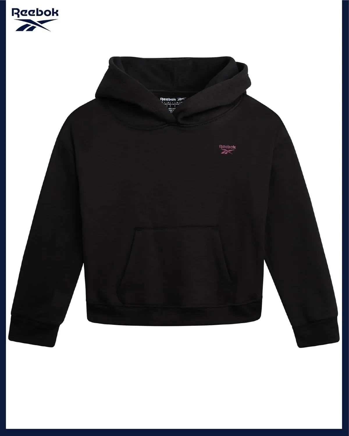 Reebok Girls' Jogger Set - 2 Piece Hoodie Sweatshirt and Sweatpants Sweatsuit (Size: 4-12)
