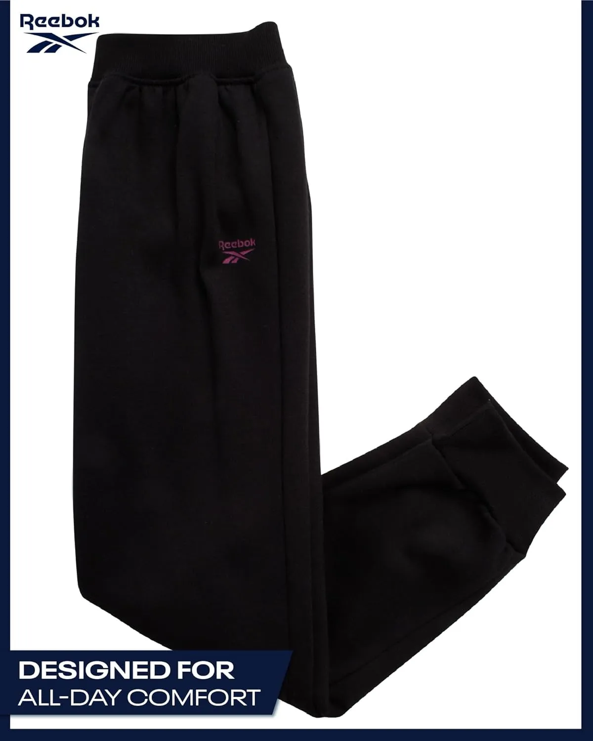 Reebok Girls' Jogger Set - 2 Piece Hoodie Sweatshirt and Sweatpants Sweatsuit (Size: 4-12)