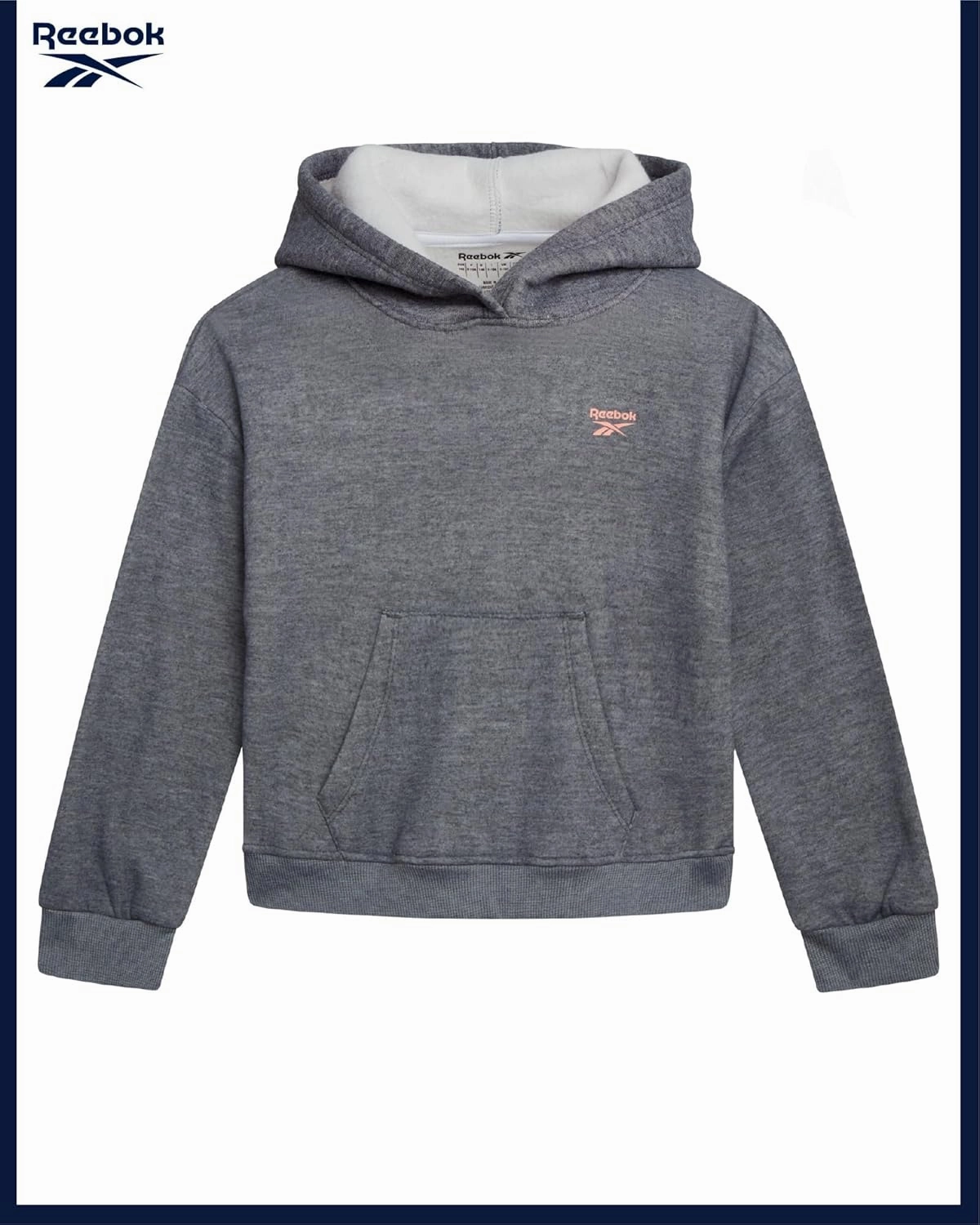 Reebok Girls' Jogger Set - 2 Piece Hoodie Sweatshirt and Sweatpants Sweatsuit (Size: 4-12)