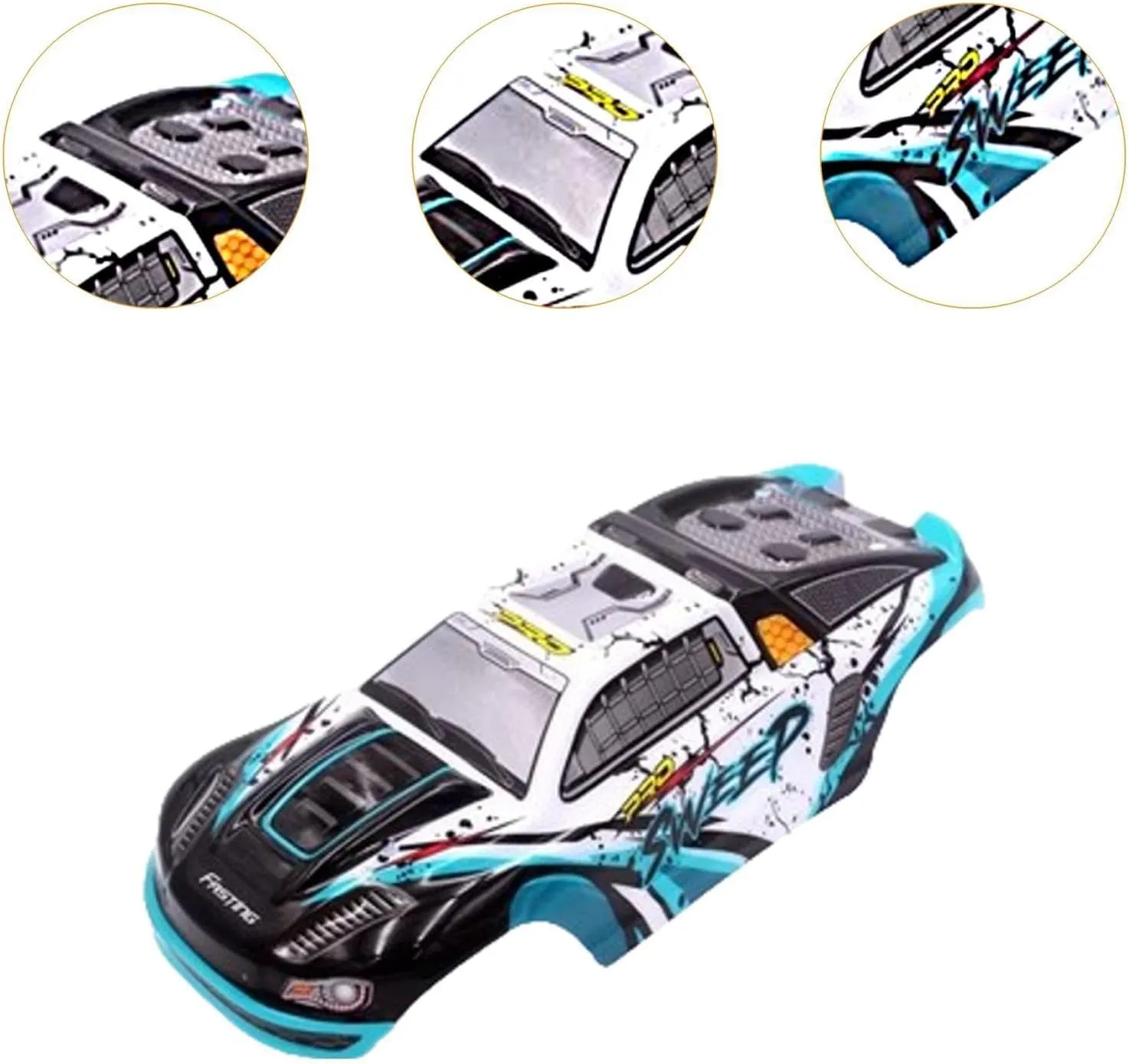 Replacement Body Shell for 1:16 RC Trucks Models 16101 16102, Green