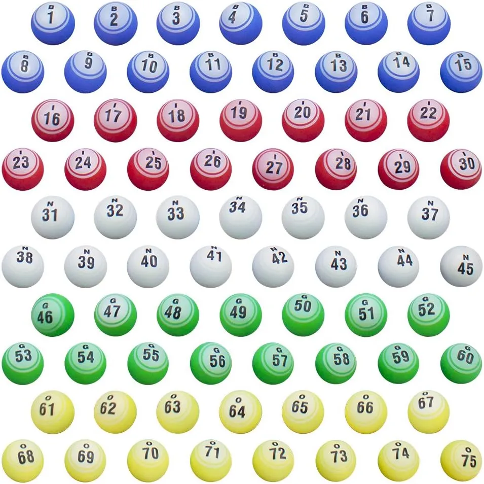 Replacement Set of 75 Professional Bingo Balls - Large 1.5 Inch Size!