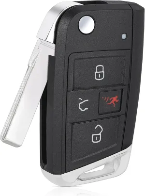 Replacement Smart Remote Car Key Fob for Volkswagen GTI Golf 2015-2019 NBGFS12A01 5G0959752BD 315MHz MQB48 Chip 4 Buttons
