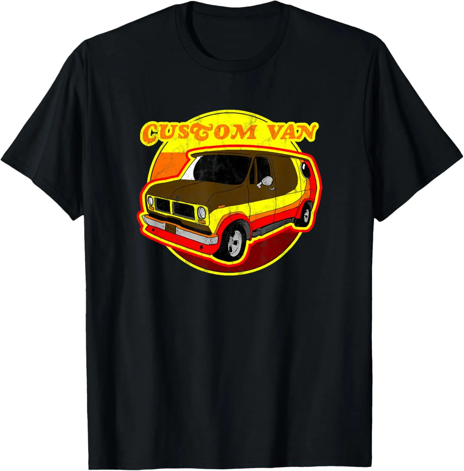 Retro Custom Van 1970s Style Groovy T-Shirt