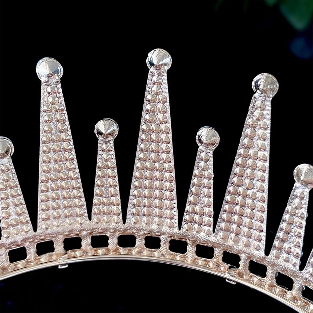 Rfmfkkg Wedding Birthday Party Alloy Tiara Headpiece Bridal Crown For Banquet Wedding Gown Accessories Gold Bright Red