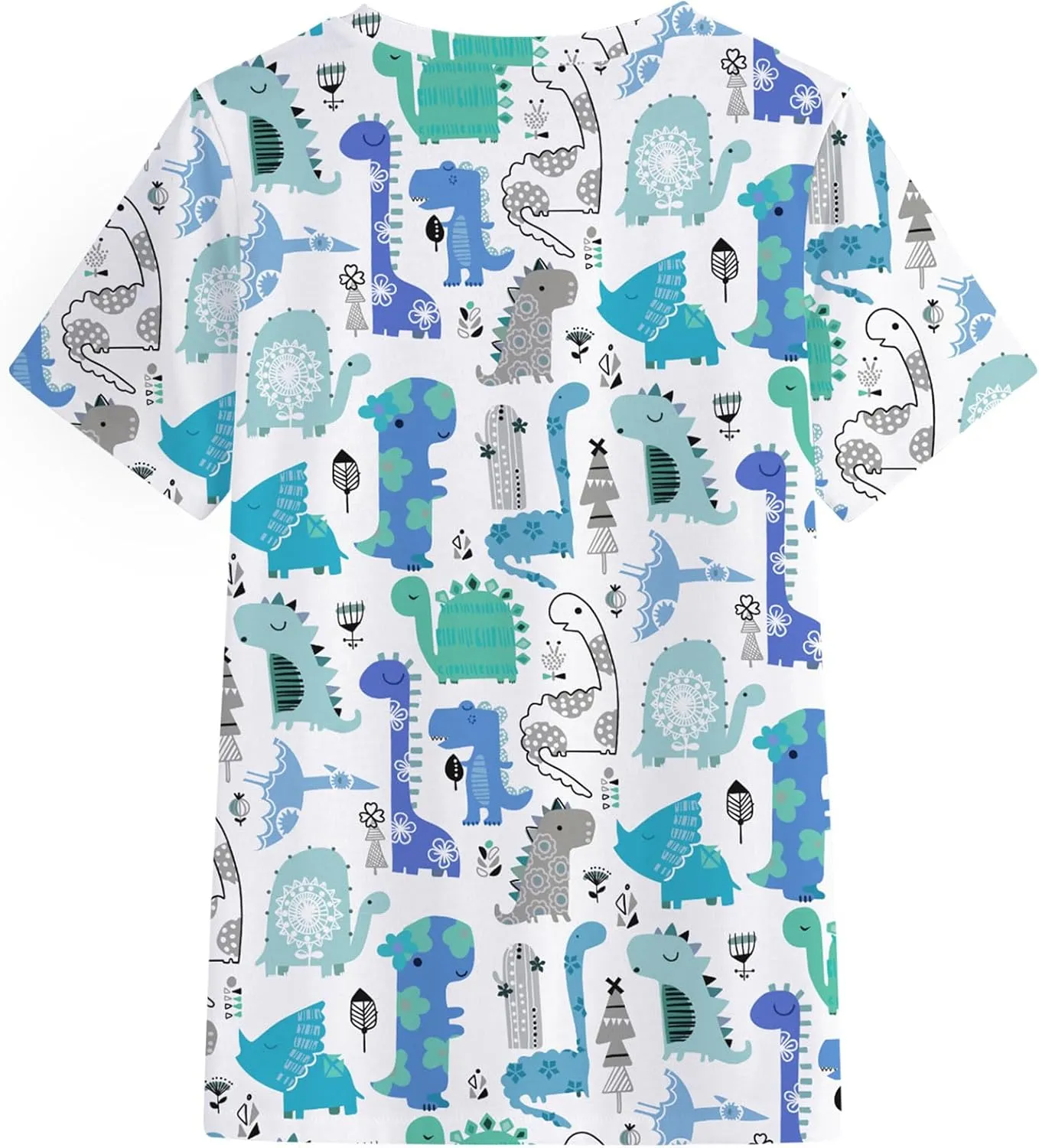 RMCMS Dinosaur Shirts Women Cute 3D Dinosaur Graphic Party Casual Loose Fit Short Sleeve T-Shirt Tee Gift for Mom Top