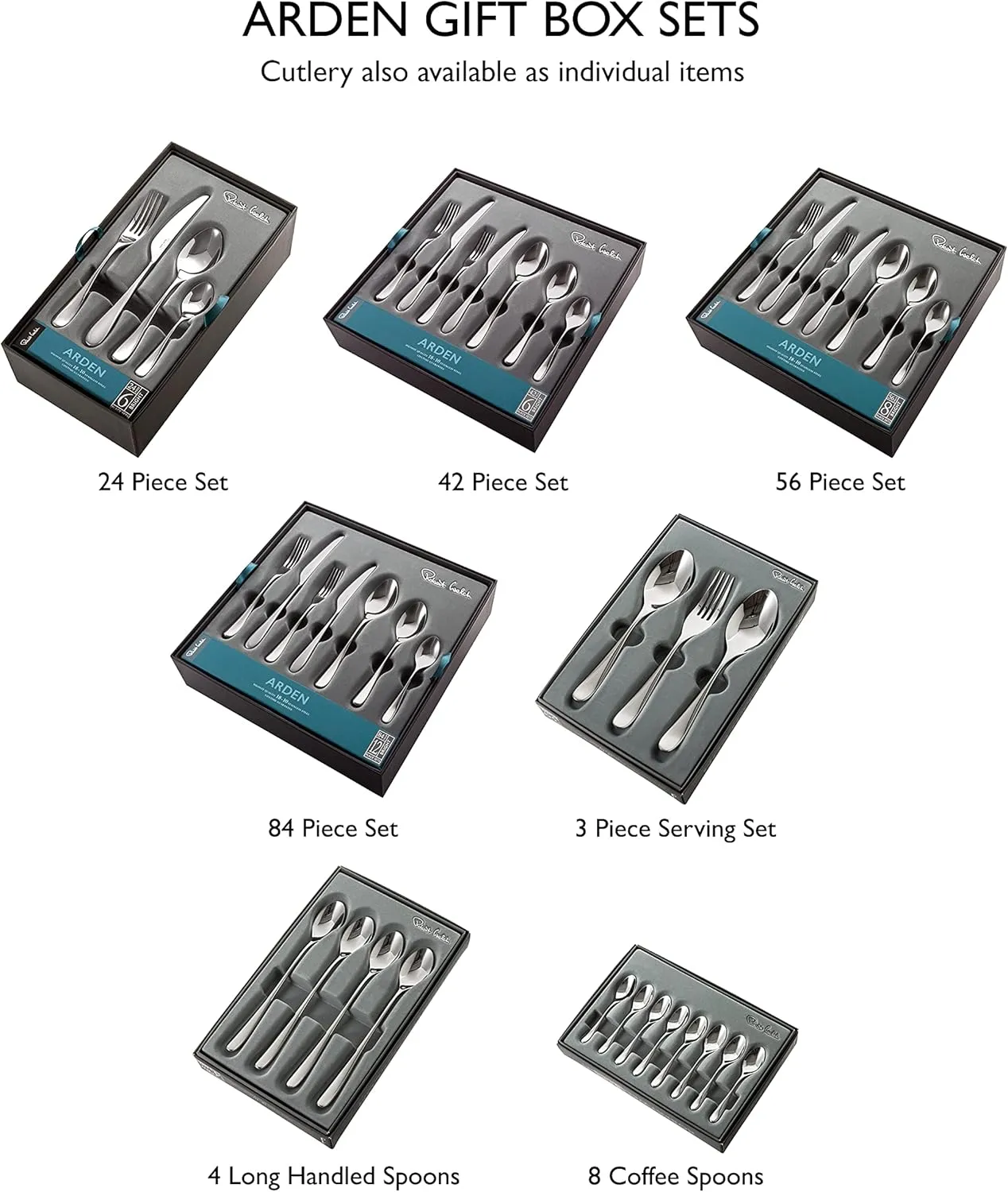 Robert Welch Arden Bright Cutlery Set, 42 Piece