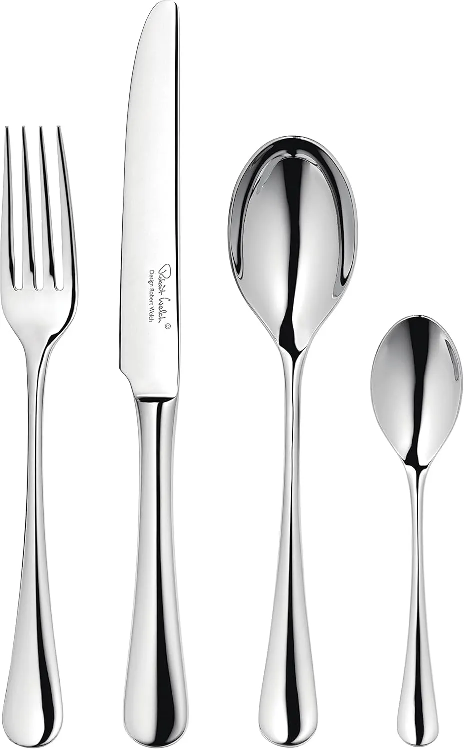 Robert Welch Radford Bright, 24 Piece Cutlery Set for 6 People. Made from Stainless Steel. Dishwasher Safe.