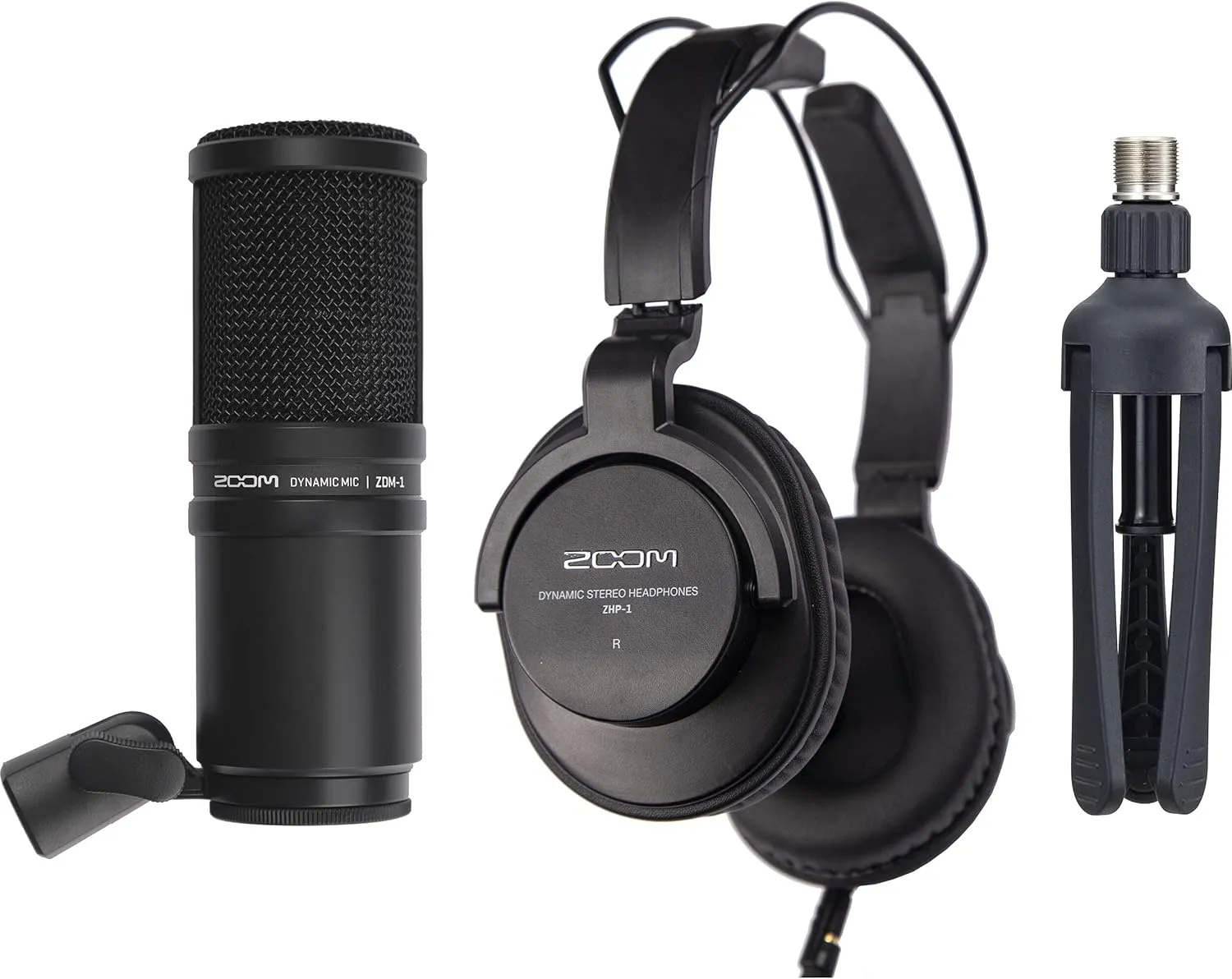 Rode RODECaster Pro II Audio Production Studio Bundle with 4x Zoom ZDM-1 Podcast Mic Packs, 32GB microSD Card and StreamEye Polishing Cloth