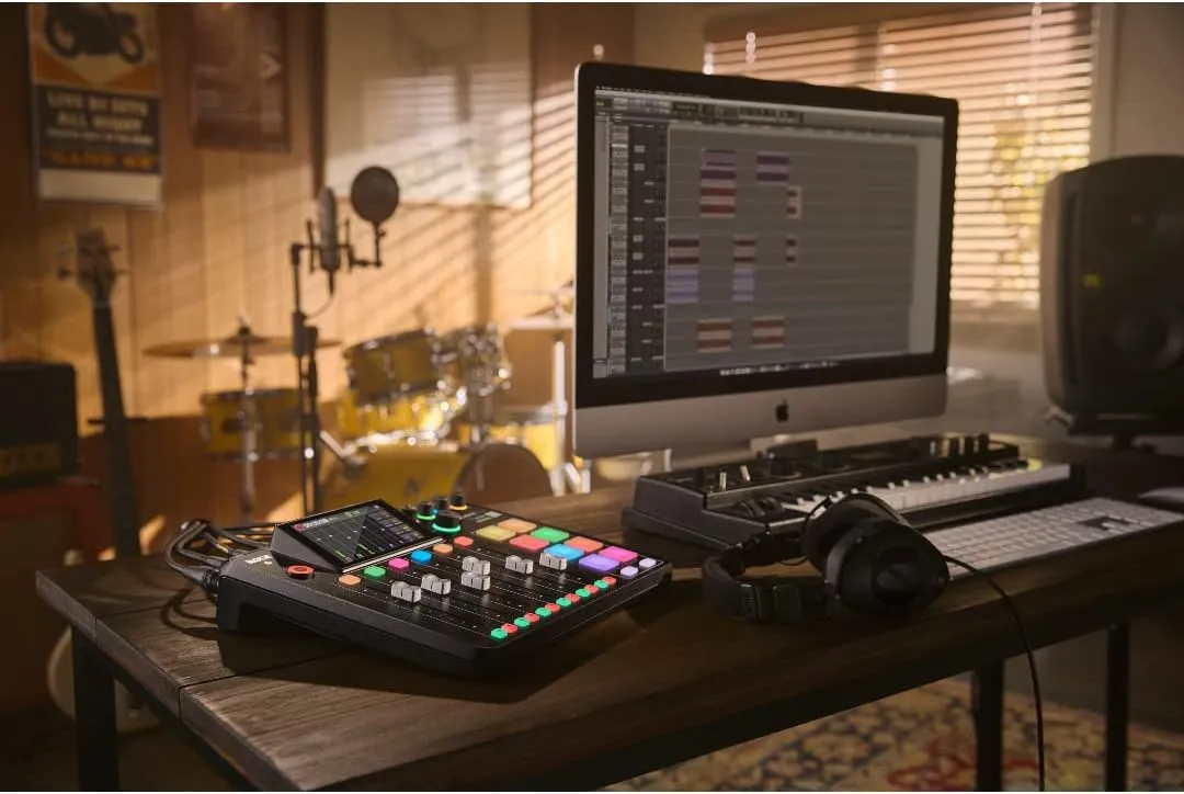 Rode RODECaster Pro II Audio Production Studio Bundle with 4x Zoom ZDM-1 Podcast Mic Packs, 32GB microSD Card and StreamEye Polishing Cloth