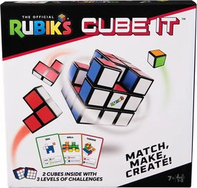 Rubik’s Cube, Cube It, 2-Player 3D Puzzle Sequence Board Game Stress Relief Fidget Toy Activity Cube Travel Teen Gift Idea, for Adults & Kids Ages 7 
