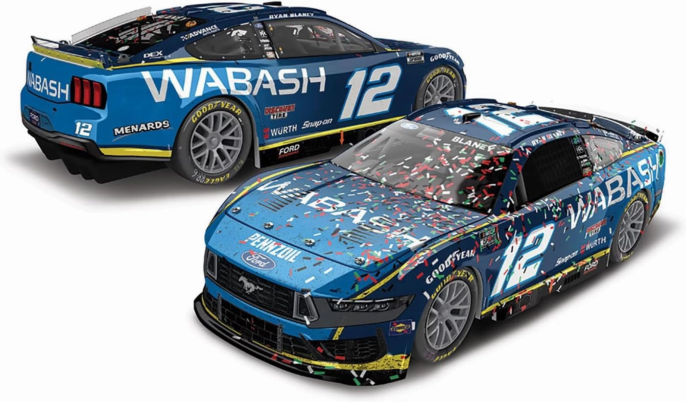 Ryan Blaney Elite 2024 Pocono Race Win NASCAR Diecast Car 1:24 Scale