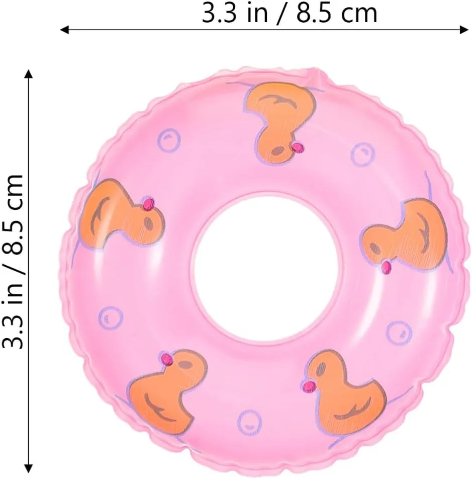 SAFIGLE 60 Pcs Mini Swim Rings Photo Props：Pool Float Toys for Dollhouse Decor, Photo Props, DIY Mini House Accessories - House Ornaments pp Swim Ring Plaything for Baby Children