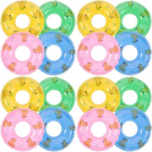 SAFIGLE 60 Pcs Mini Swim Rings Photo Props：Pool Float Toys for Dollhouse Decor, Photo Props, DIY Mini House Accessories - House Ornaments pp Swim Ring Plaything for Baby Children
