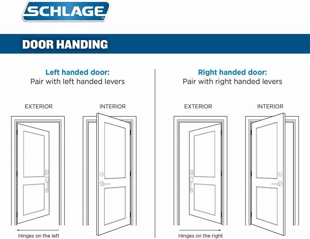 Schlage F59 ACC 605 RH Accent Interior Right-Handed Lever with Deadbolt, Bright Brass (Interior Half Only)