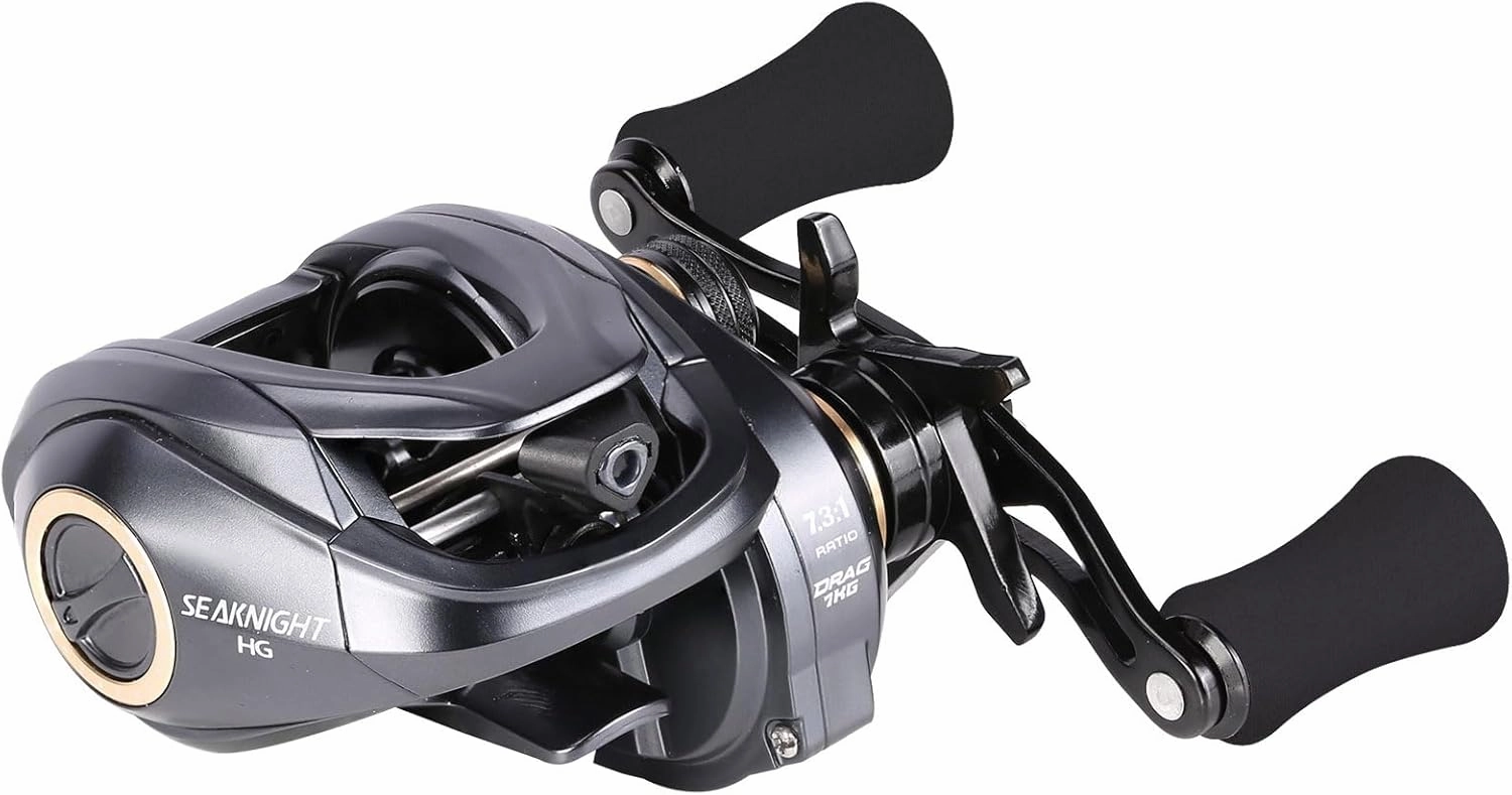 SeaKnight FALCAN III Baitcasting Fishing Reel, Magnetic Braking System Baitcaster Reel, 10 1 Double Shielded Stainless Steel Ball Bearings, 7.3:1/8.1:1 Low Profile Ultra-Light 6.3oz Casting Reel