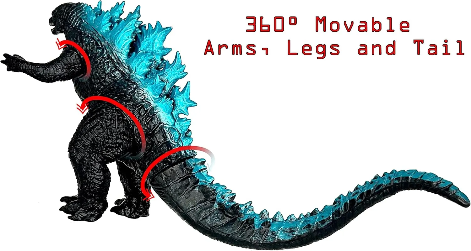 Set of 2 Godzill Figure King of The Monsters vs King Kong Toys, Movable Joints Action Movie Series Soft Vinyl Toy Figures