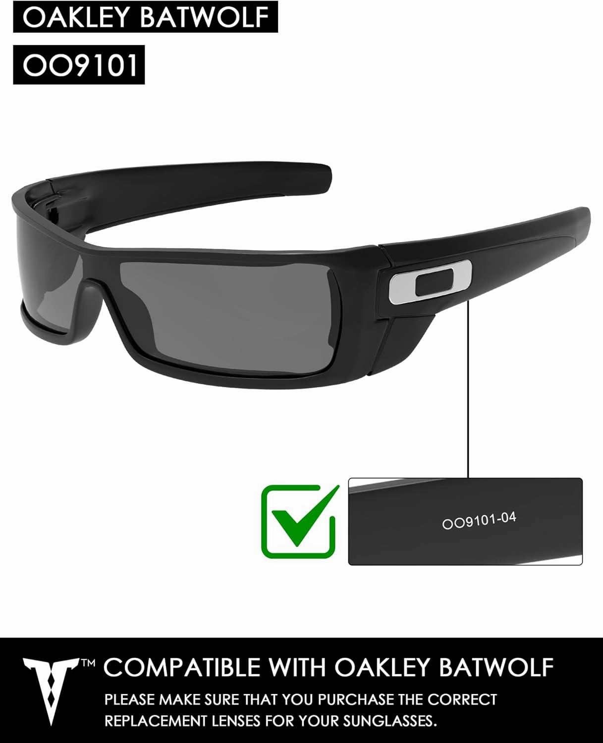 Set of 4 Polarized Replacement Lenses for Oakley Batwolf OO9101 Pack-BSFE2