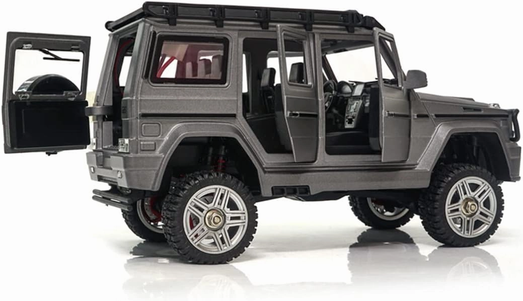 SG-2401 RC Car, 1/24 4WD Electric Brush Crawler Car Model Vehicle with Led Light, 2.4Ghz Climbing 4x4 RC Rock Crawler 10 km/h, Hobby Grade Toys for Adults - White