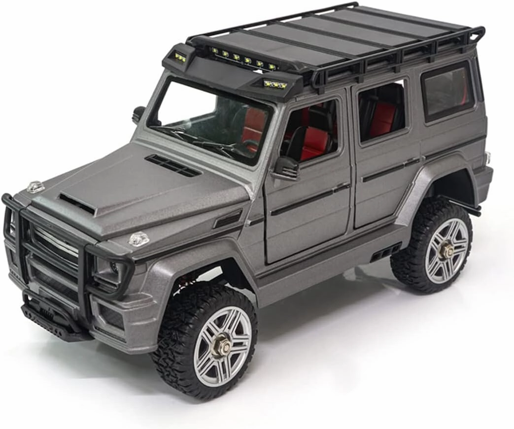 SG-2401 RC Car, 1/24 4WD Electric Brush Crawler Car Model Vehicle with Led Light, 2.4Ghz Climbing 4x4 RC Rock Crawler 10 km/h, Hobby Grade Toys for Adults - White
