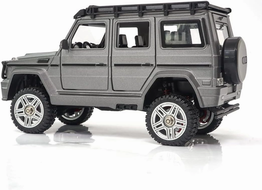 SG-2401 RC Car, 1/24 4WD Electric Brush Crawler Car Model Vehicle with Led Light, 2.4Ghz Climbing 4x4 RC Rock Crawler 10 km/h, Hobby Grade Toys for Adults - White