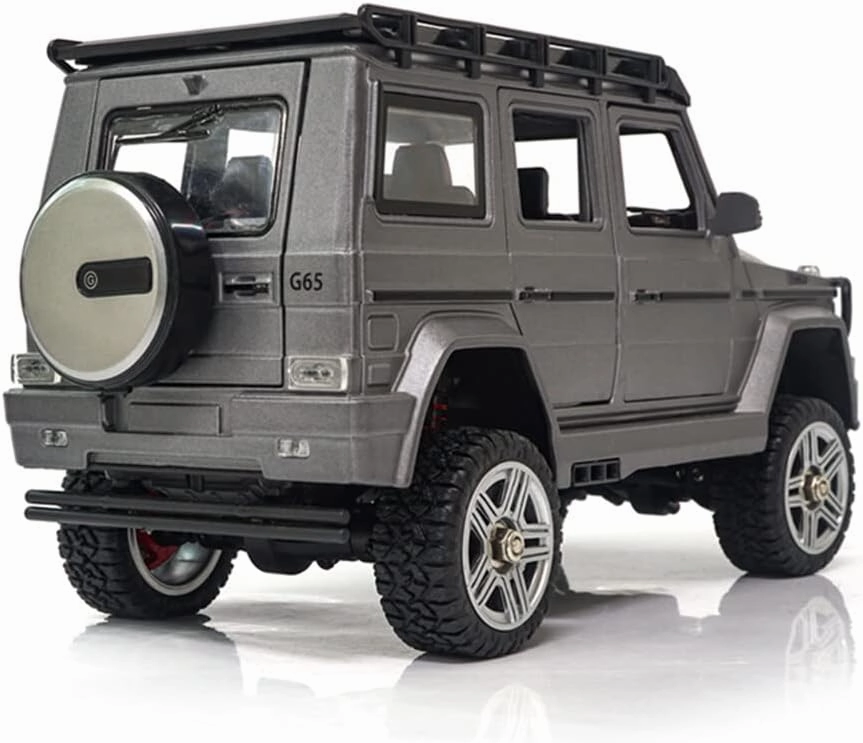 SG-2401 RC Car, 1/24 4WD Electric Brush Crawler Car Model Vehicle with Led Light, 2.4Ghz Climbing 4x4 RC Rock Crawler 10 km/h, Hobby Grade Toys for Adults - White