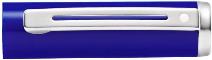 Sheaffer Pop Glossy Blue Fountain Pen with Chrome Trim and Medium Nib